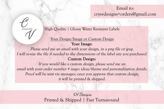 Custom Design Hand Sanitizer Labels
