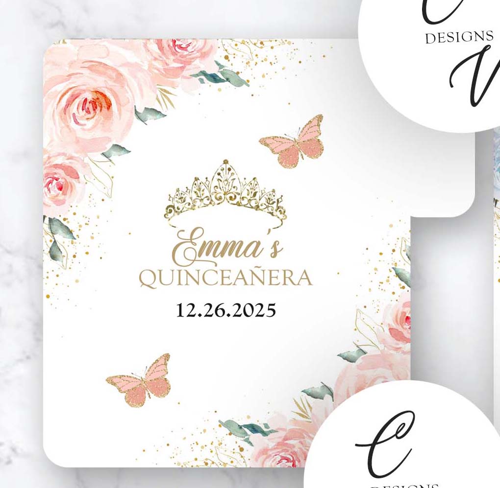 Quinceanera Sweet Sixteen Lip Balm Labels