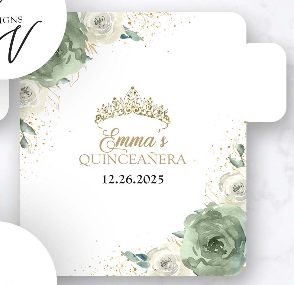 Quinceanera Sweet Sixteen Lip Balm Labels