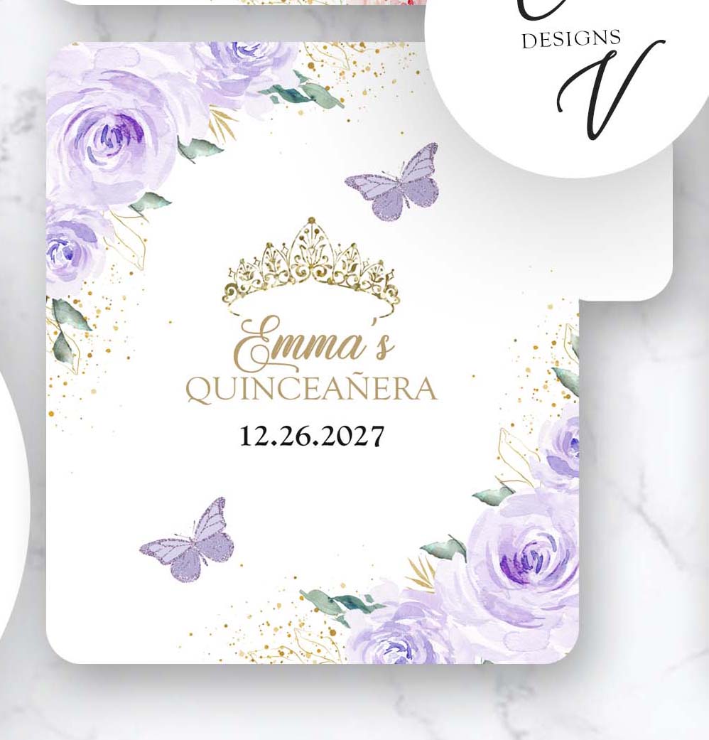 Quinceanera Sweet Sixteen Lip Balm Labels