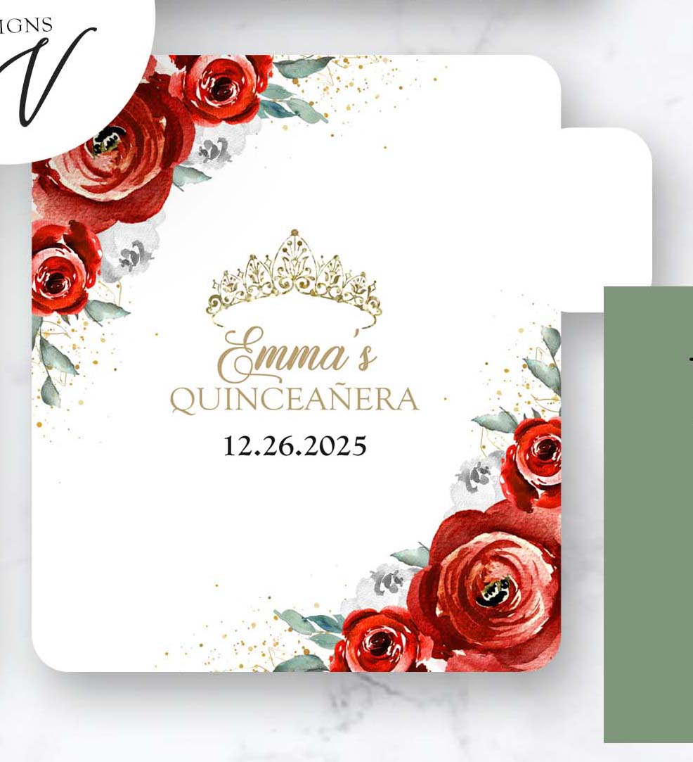 Quinceanera Sweet Sixteen Lip Balm Labels